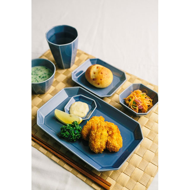 波佐見焼 収納便利なコンパクトな食器 「八角シリーズ」プレートM(和山