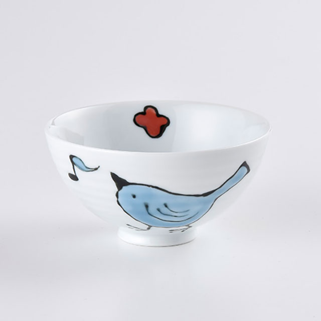 波佐見焼 青い鳥 ミニ茶碗(大新窯ネットショップ) | エンニチ