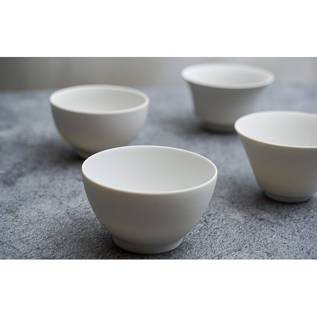 有田焼 スノーシリーズ 茶碗 4点セット｜金善製陶所(金善製陶所