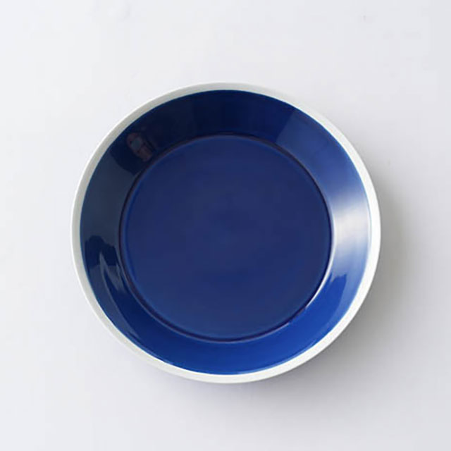 波佐見焼 ホワイトライン 20cm皿 ブルー | 奥川陶器(奥川陶器 エンニチ