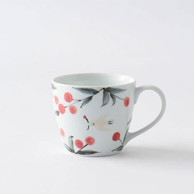 波佐見焼 ガーデン マグカップ赤 ｜奥川陶器(奥川陶器 エンニチshop