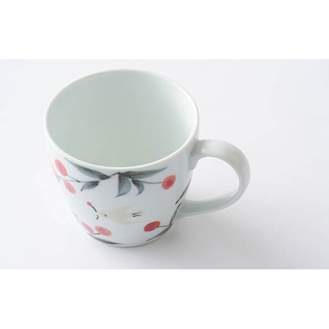 波佐見焼 ガーデン マグカップ赤 ｜奥川陶器(奥川陶器 エンニチshop