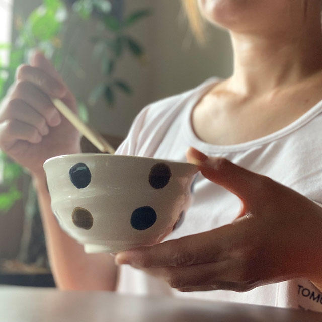 波佐見焼 水玉 茶碗 ペアセット | ROXY(ROXY) | エンニチ