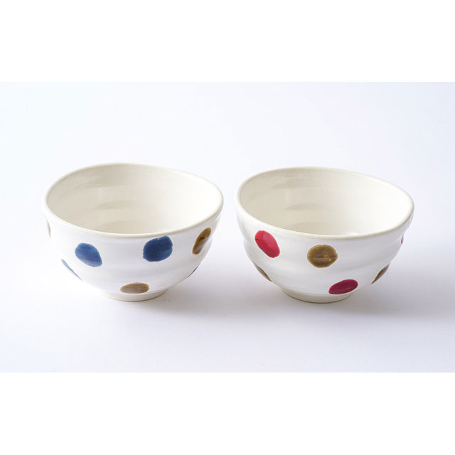 波佐見焼 水玉 茶碗 ペアセット | ROXY(ROXY) | エンニチ