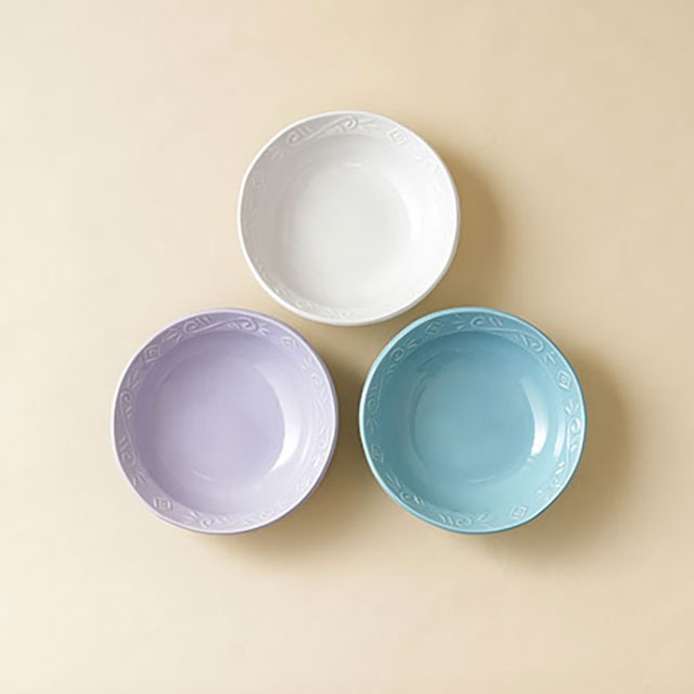 ラサ アウトレット】波佐見焼 隆泉陶器 ラグーサ ボウル 3色セット（ブルー