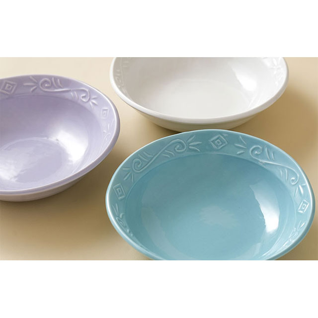 アウトレット】波佐見焼 隆泉陶器 ラグーサ ボウル 3色セット（ブルー