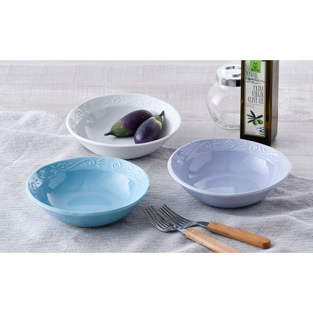 アウトレット】波佐見焼 隆泉陶器 ラグーサ ボウル 3色セット（ブルー