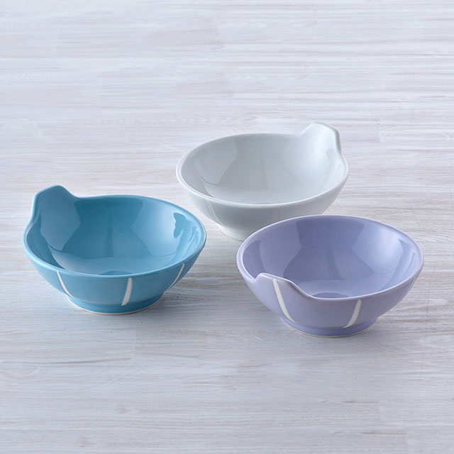 アウトレット】波佐見焼 隆泉陶器 とんすい 3色セット（ブルー