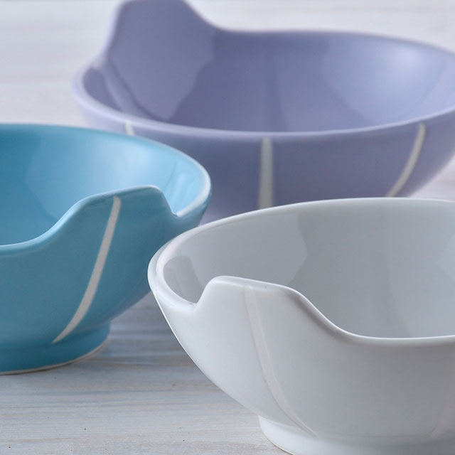 アウトレット】波佐見焼 隆泉陶器 とんすい 3色セット（ブルー