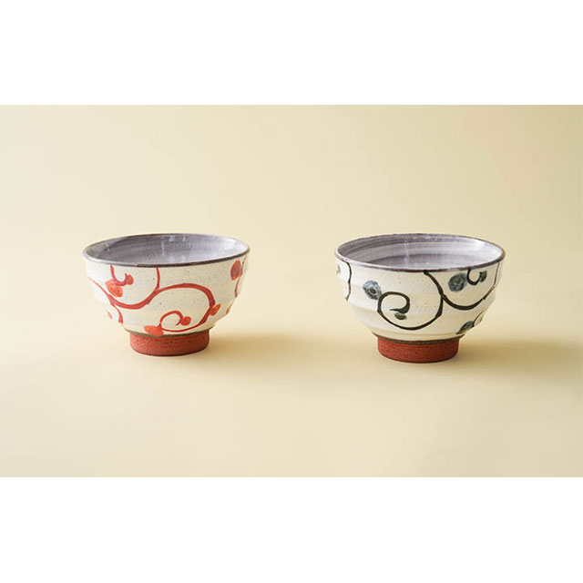 アウトレット】波佐見焼 瑞幸窯 モダン唐草 茶碗 ペアセット | ROXY