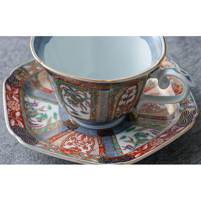 送料無料】有田焼 【復刻古伊万里】錦色絵コーヒーC/S ｜大慶(有田焼