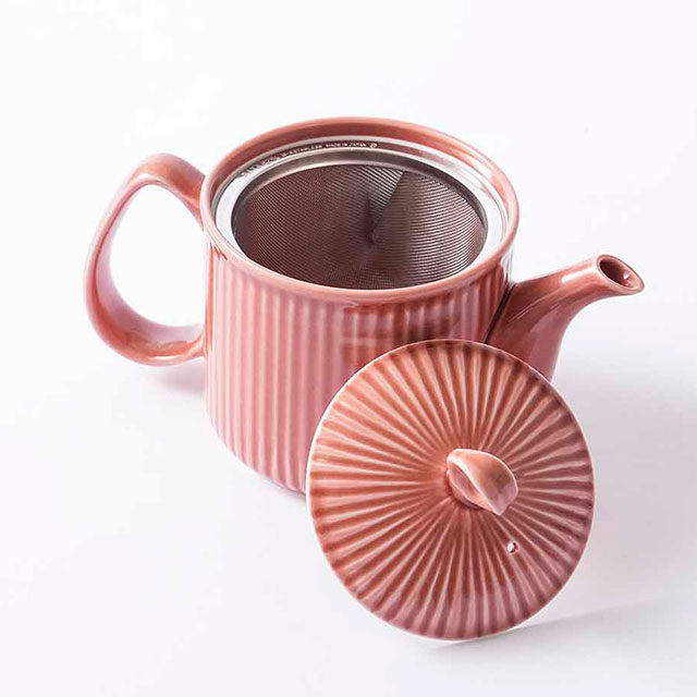 波佐見焼 しのぎ釉 軽量Uポット大 赤灰 | 奥川陶器(奥川陶器 エンニチ